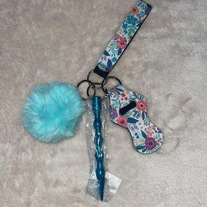 Self Defense Pom Pom Keychain